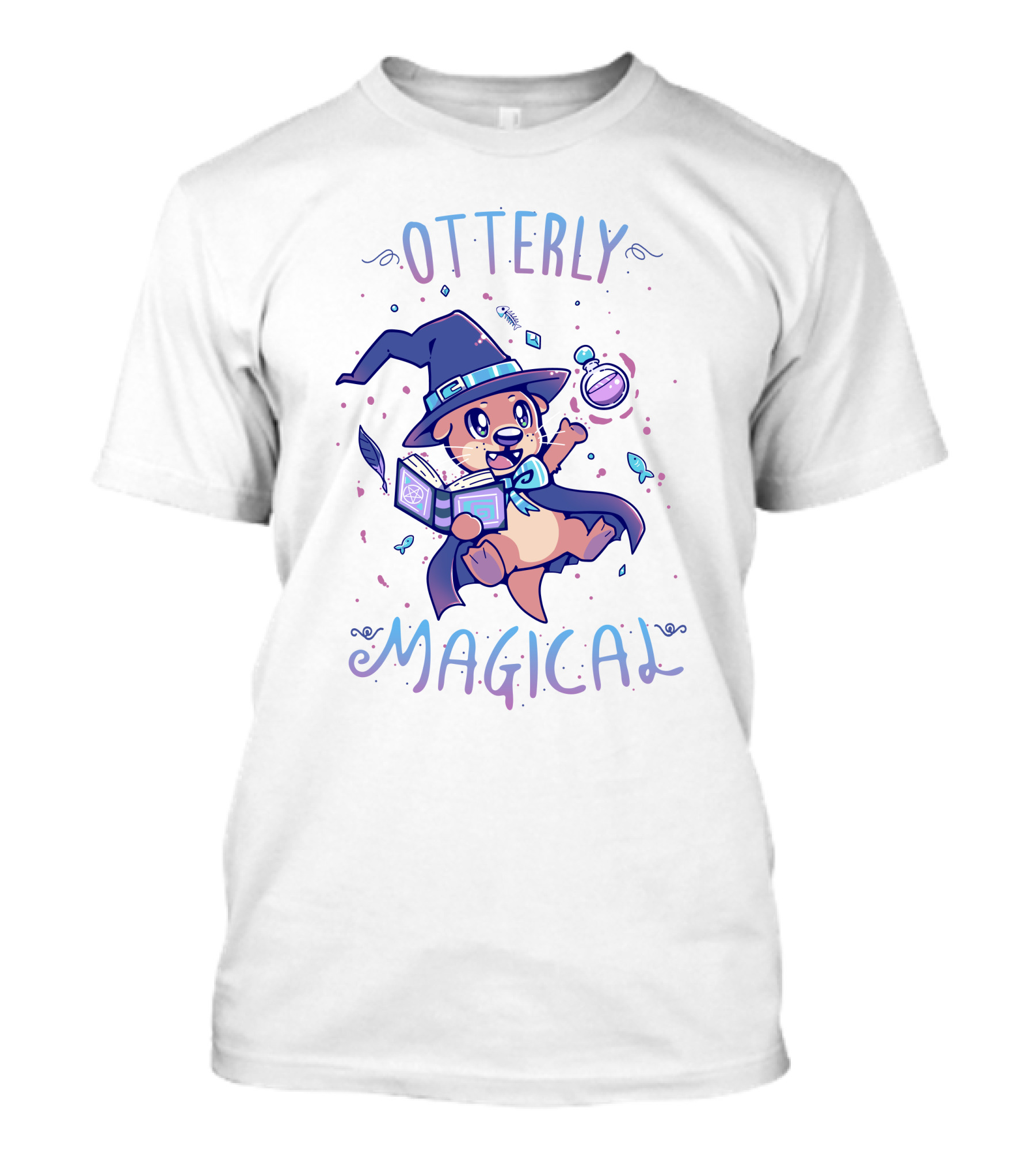 Otterly Magical Potion Book Wizard Hat T-Shirt