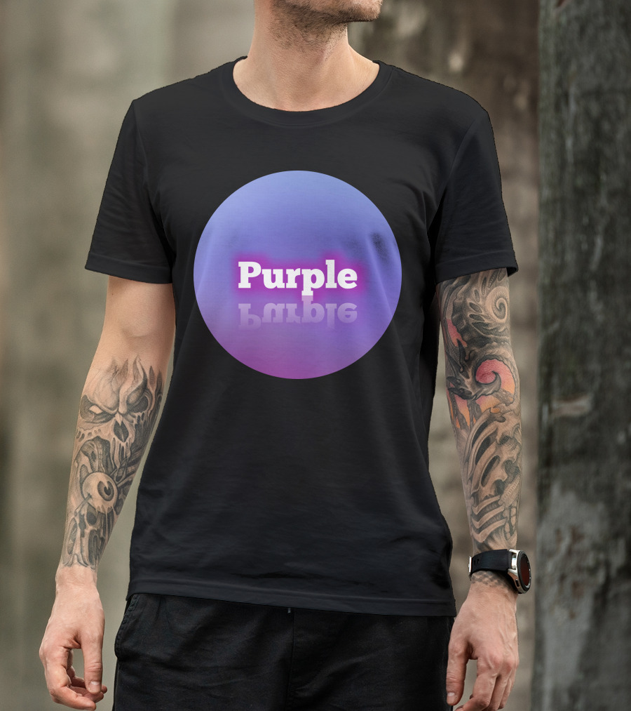 Purple Gradient Reflection T-Shirt