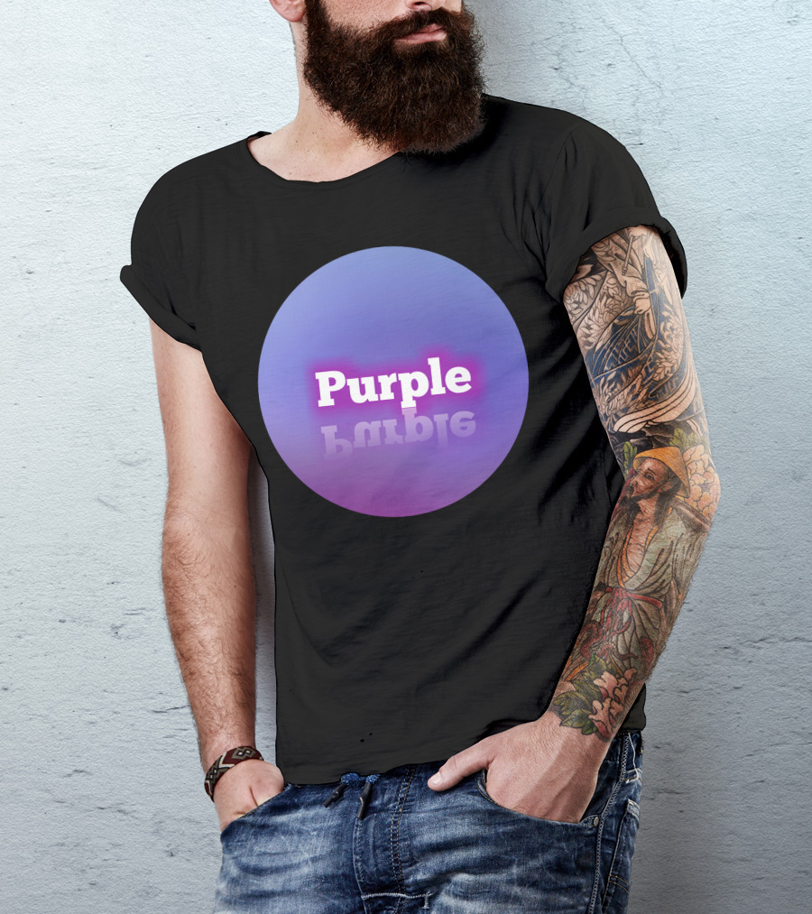 Purple Gradient Reflection T-Shirt