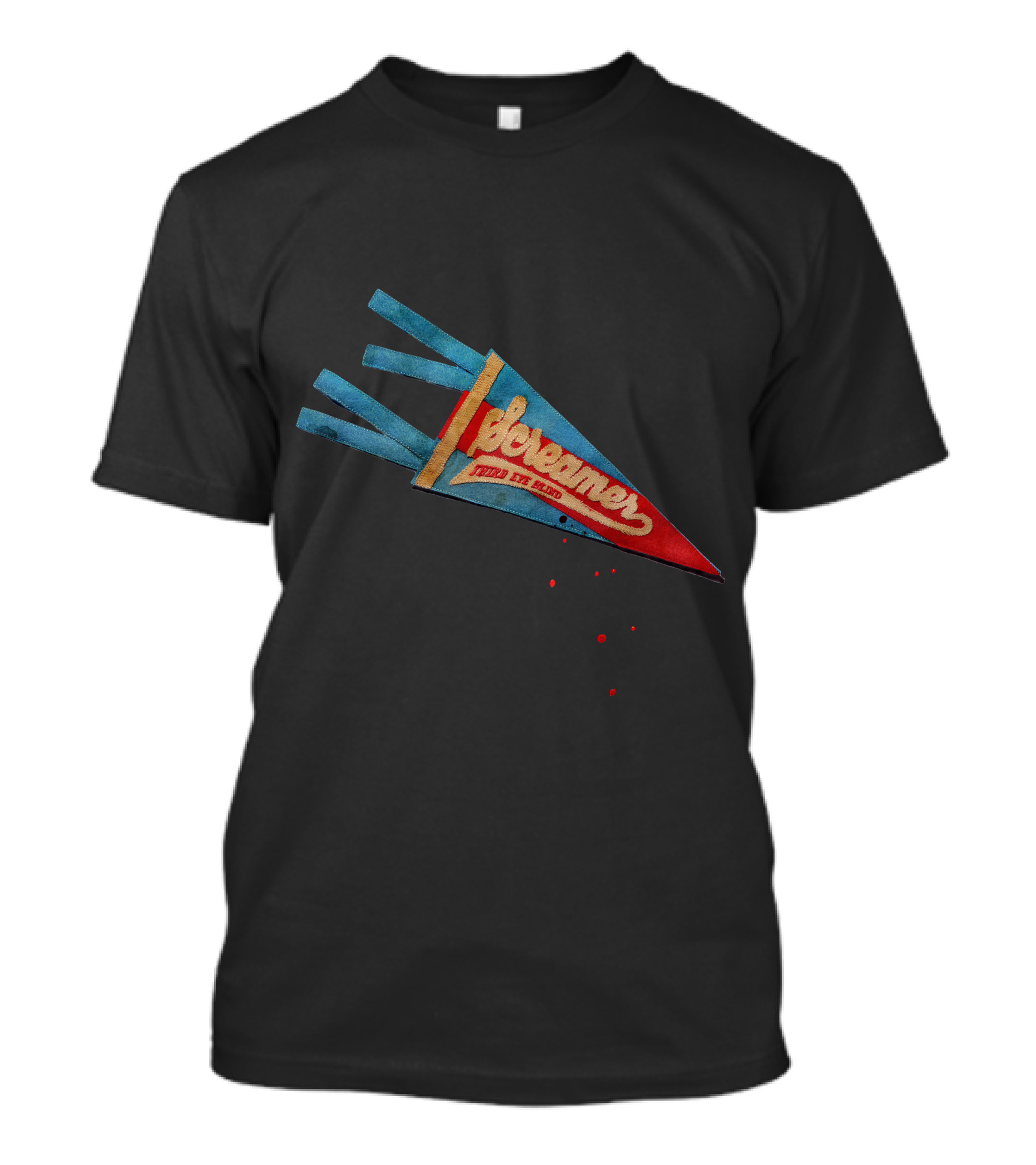 Screamer Third Eye Blind Red And Blue Pennant T-Shirt