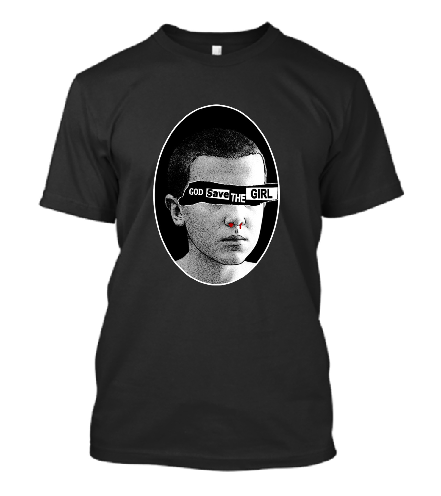 God Save The Girl Eleven Stranger Things Nosebleed Retro Punk T-Shirt