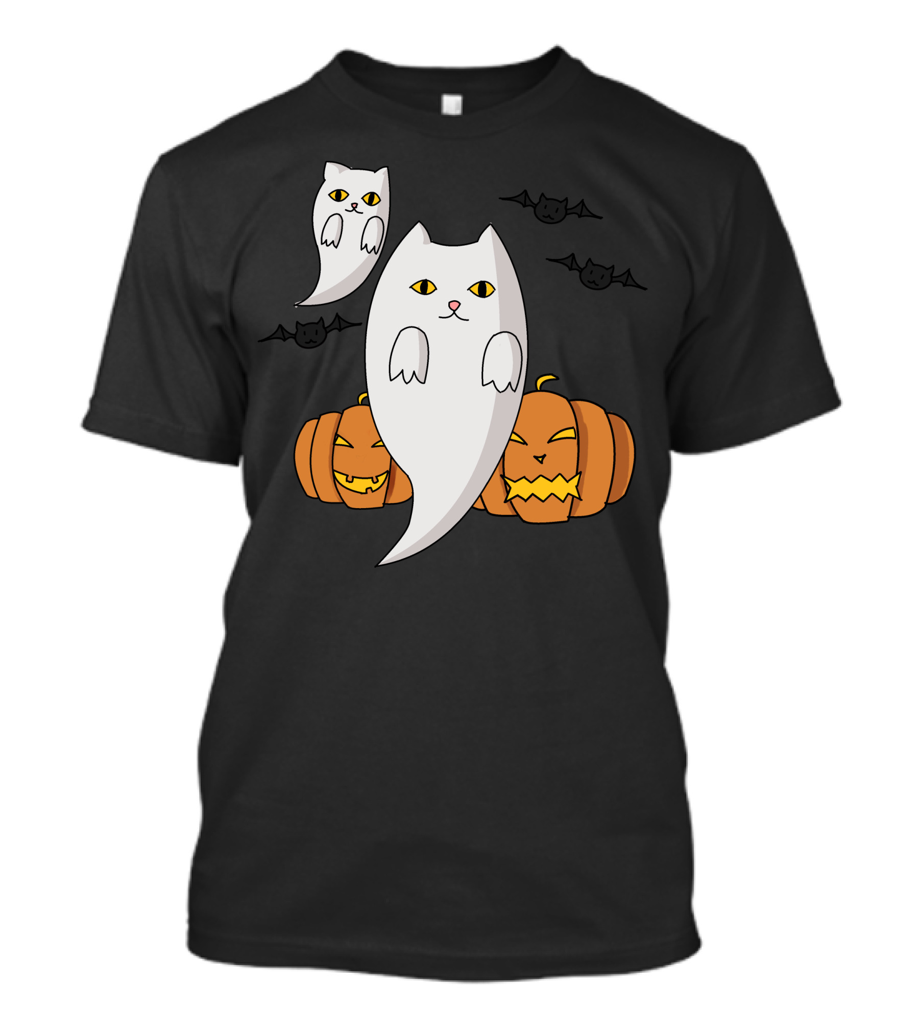 Halloween Pumpkin Ghost Lanterns With Bats T-Shirt