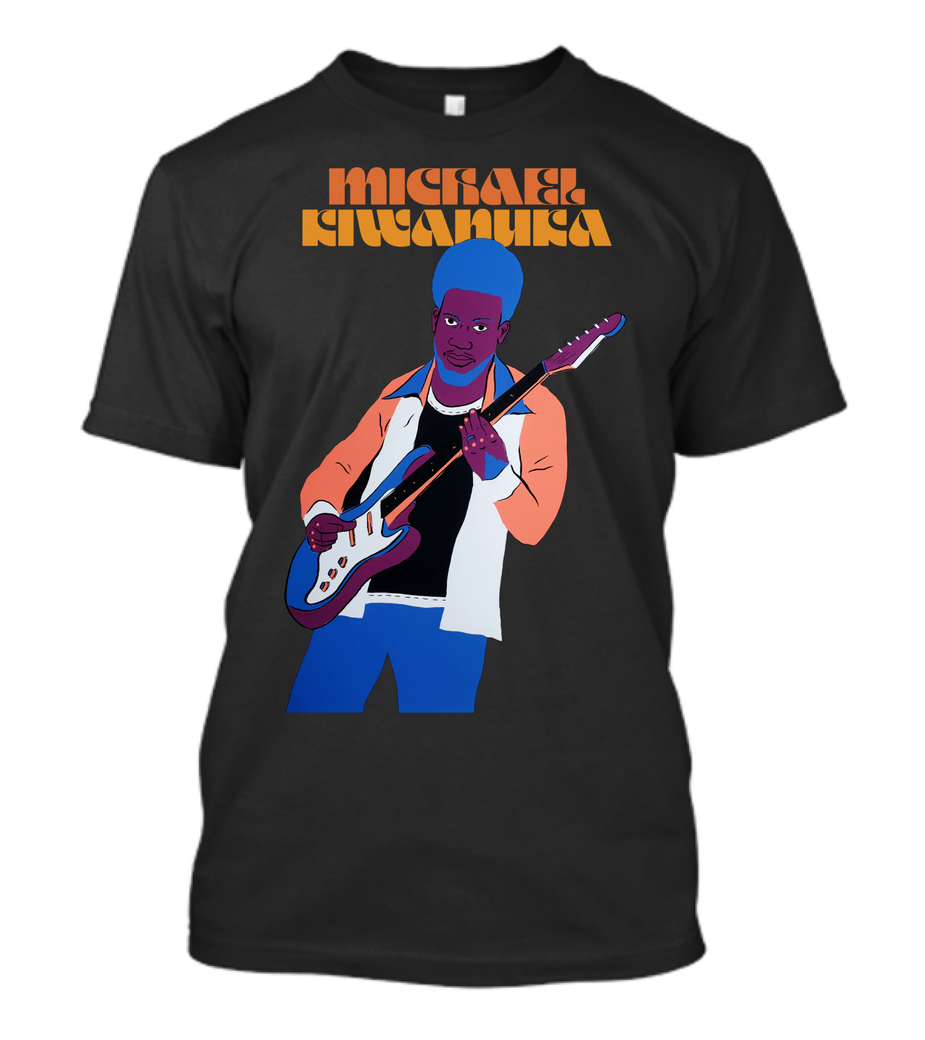 Michael Kiwanuka Colorful Guitar T-Shirt