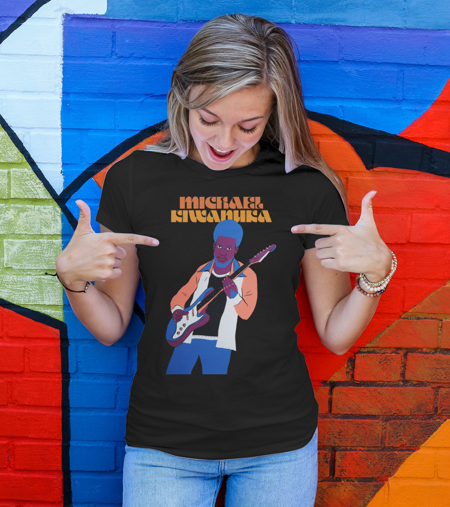 Michael Kiwanuka Colorful Guitar T-Shirt