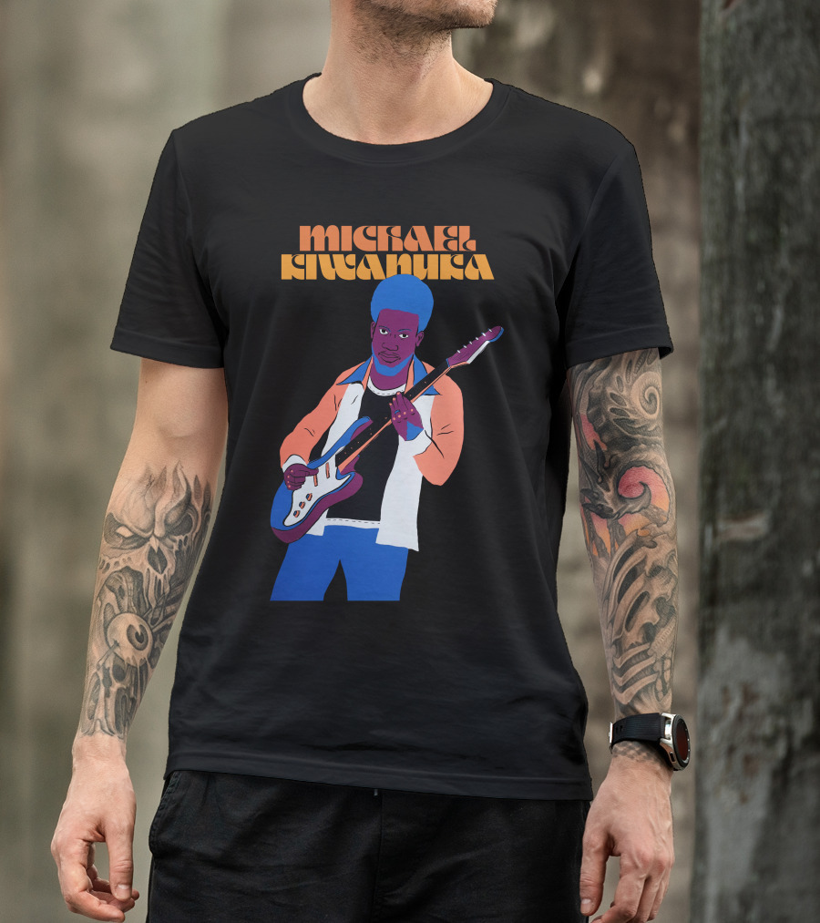 Michael Kiwanuka Colorful Guitar T-Shirt
