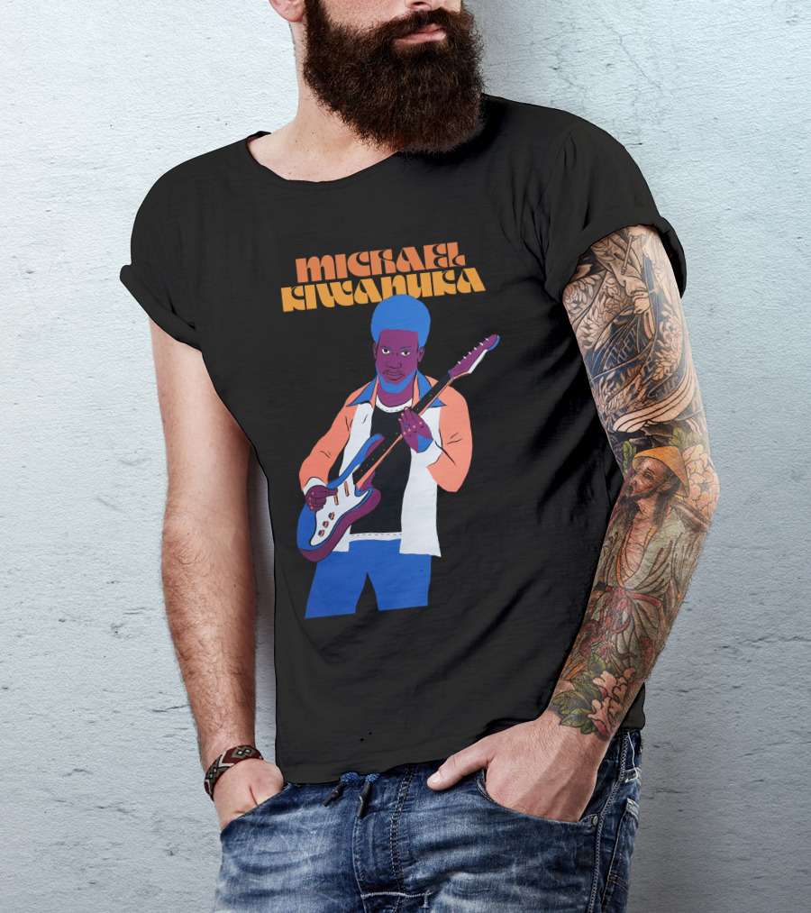 Michael Kiwanuka Colorful Guitar T-Shirt