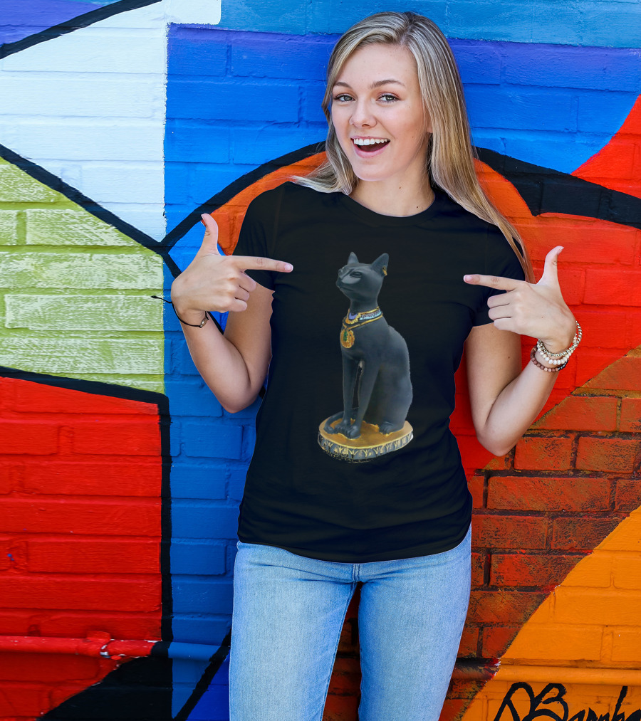 Pharon Cat Egyptian Bastet Statue T-Shirt