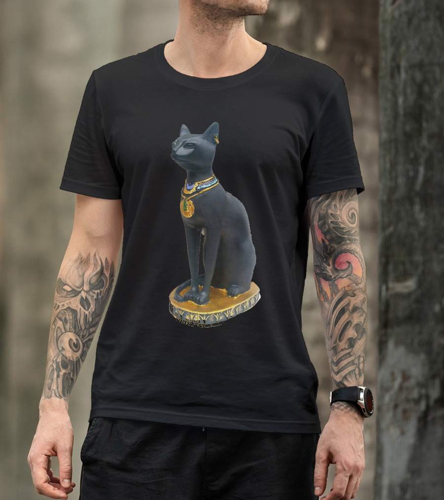 Pharon Cat Egyptian Bastet Statue T-Shirt