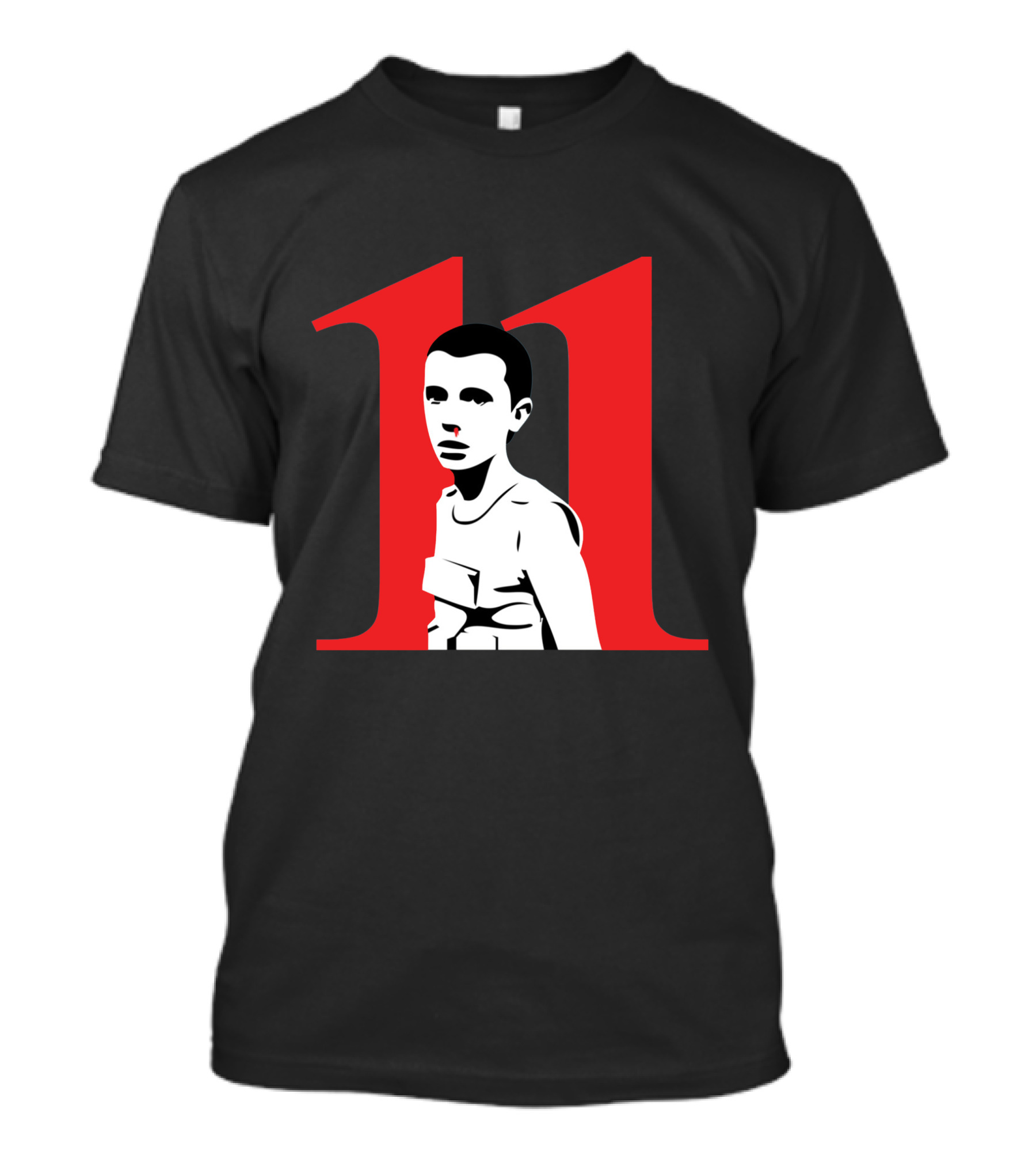 Player Eleven 11 Red Black Graphic Stranger Things T-Shirt