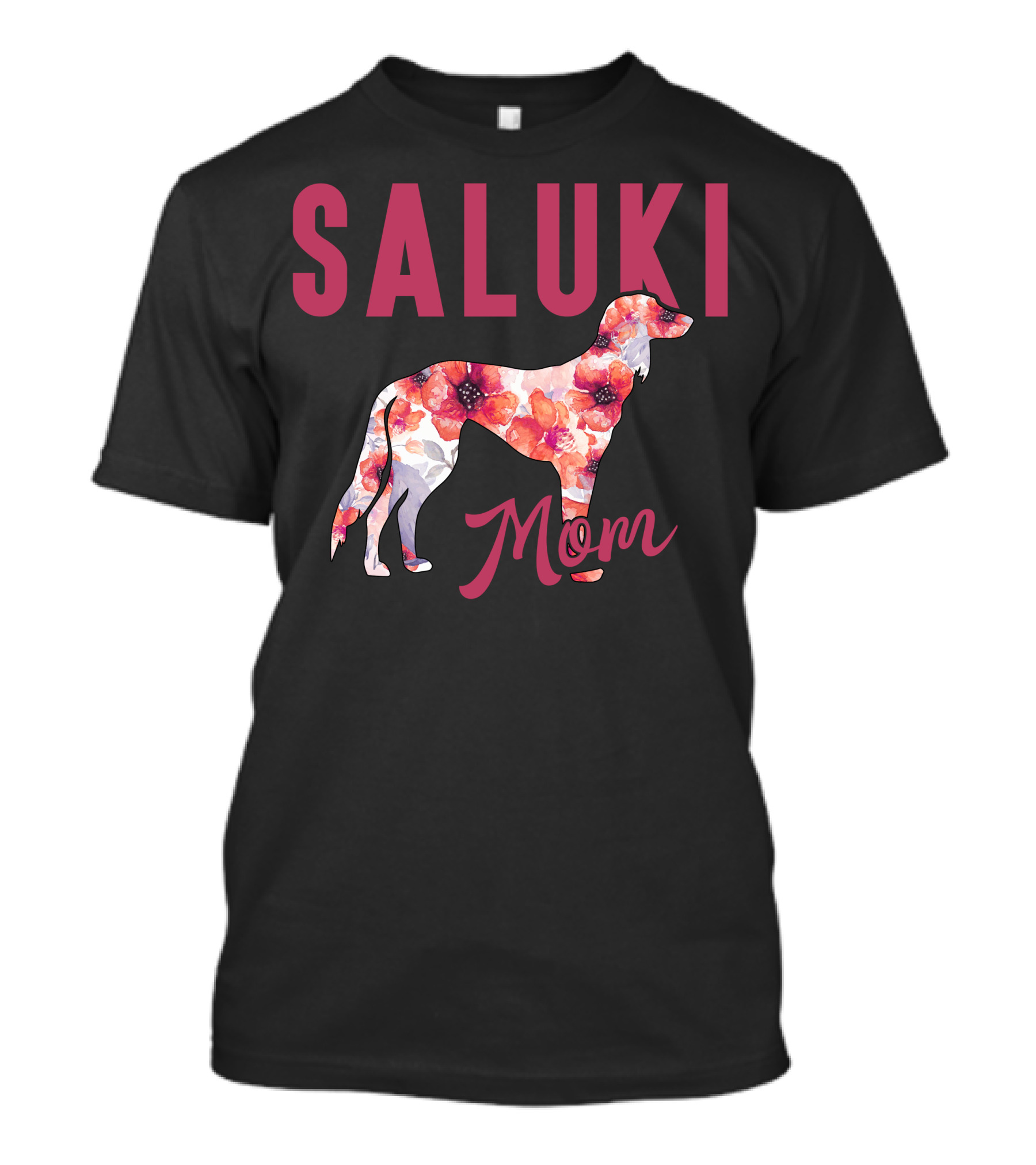SALUKI Mom Floral T-Shirt