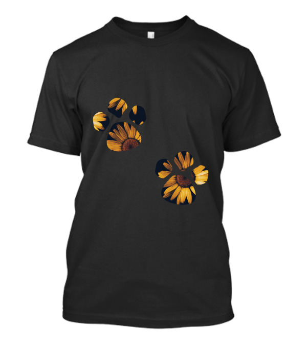 Sunflower Cat Paw Prints T-Shirt