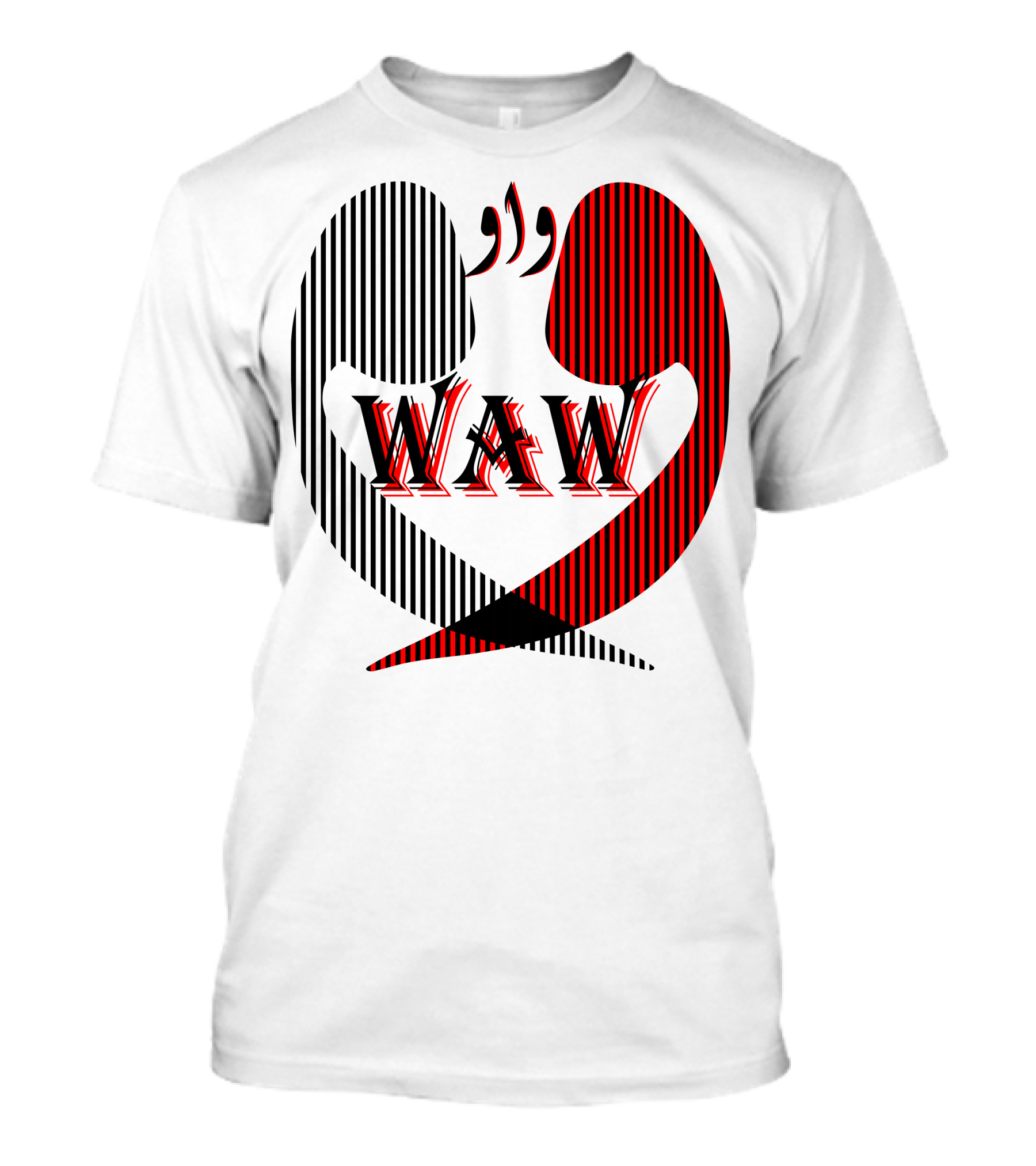 WAW Striped Abstract T-Shirt