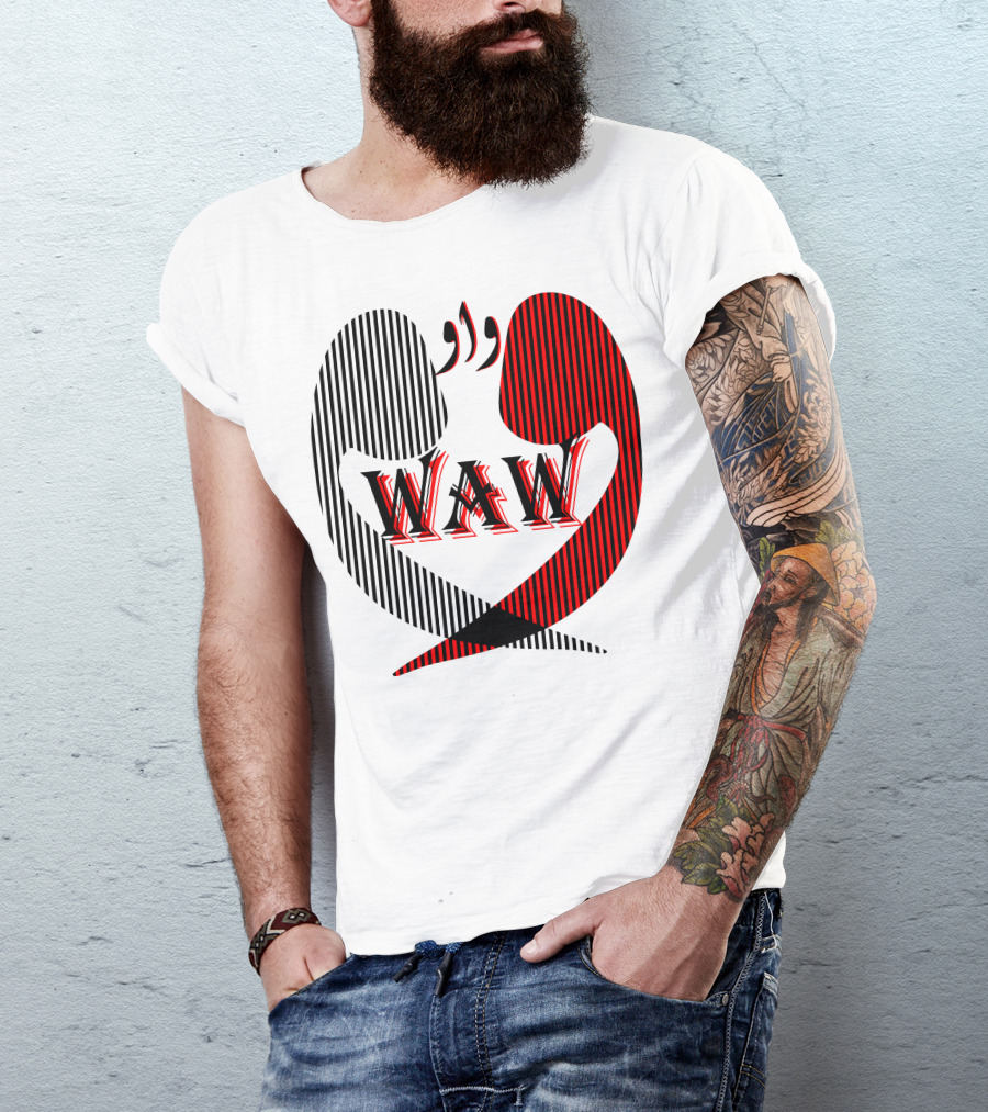 WAW Striped Abstract T-Shirt