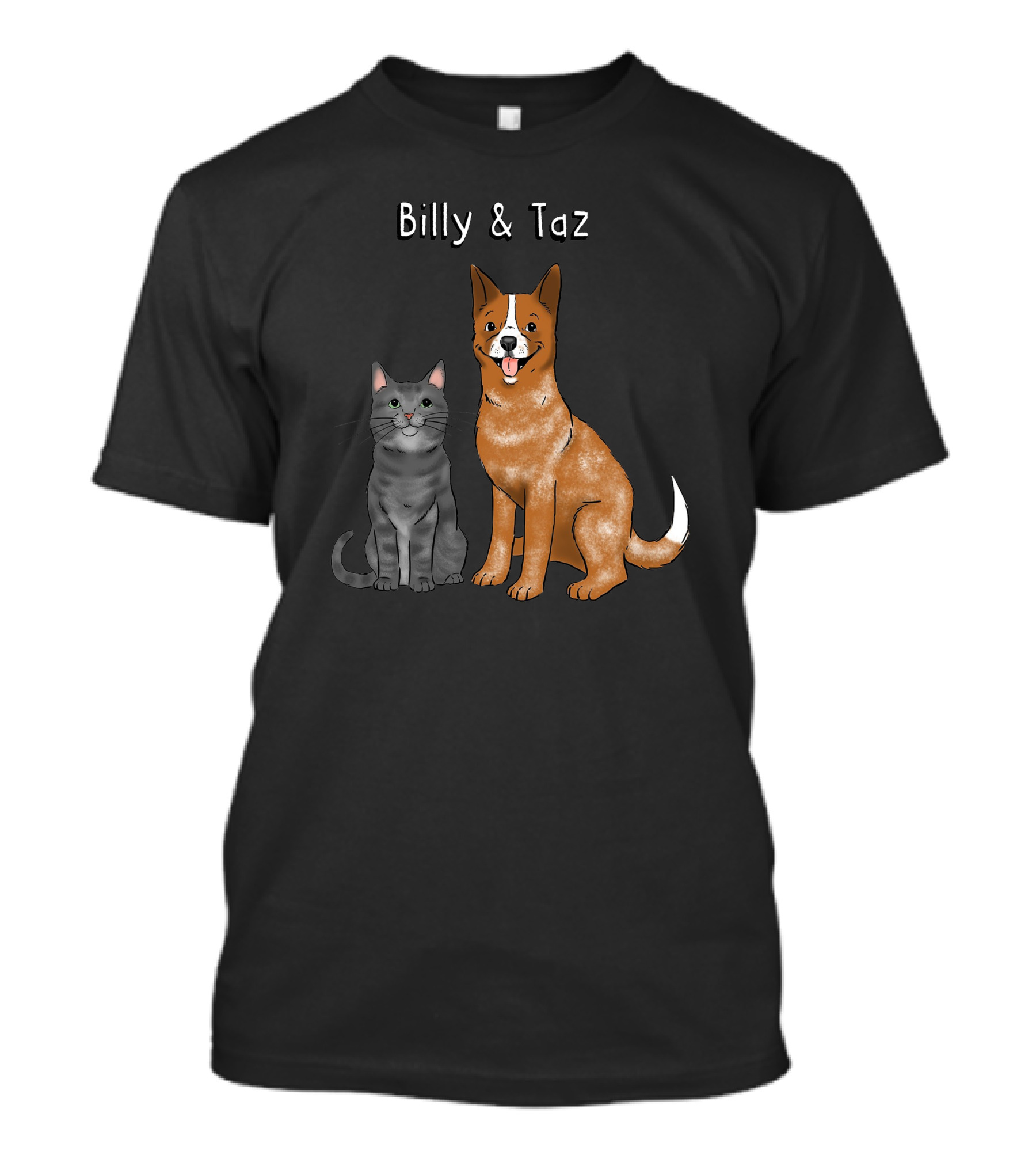 Billy And Taz Cat And Dog Duo T-Shirt