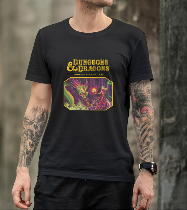 Dungeons And Dragons Fantasy Roleplaying Game Dragon Adventure Scene T-Shirt