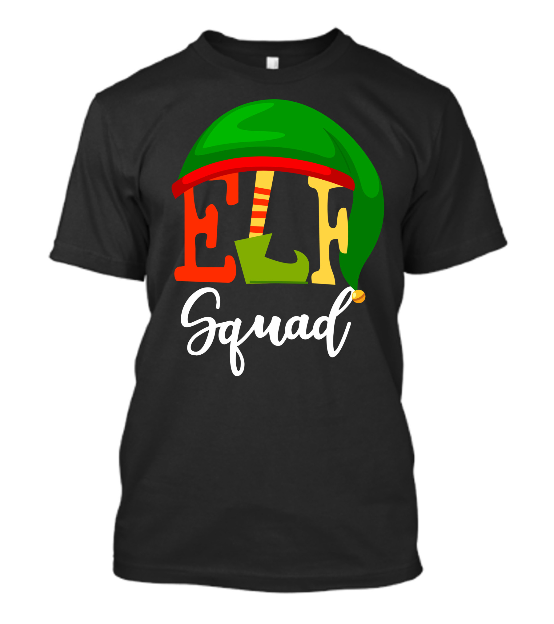 Elf Squad Green Hat Festive T-Shirt