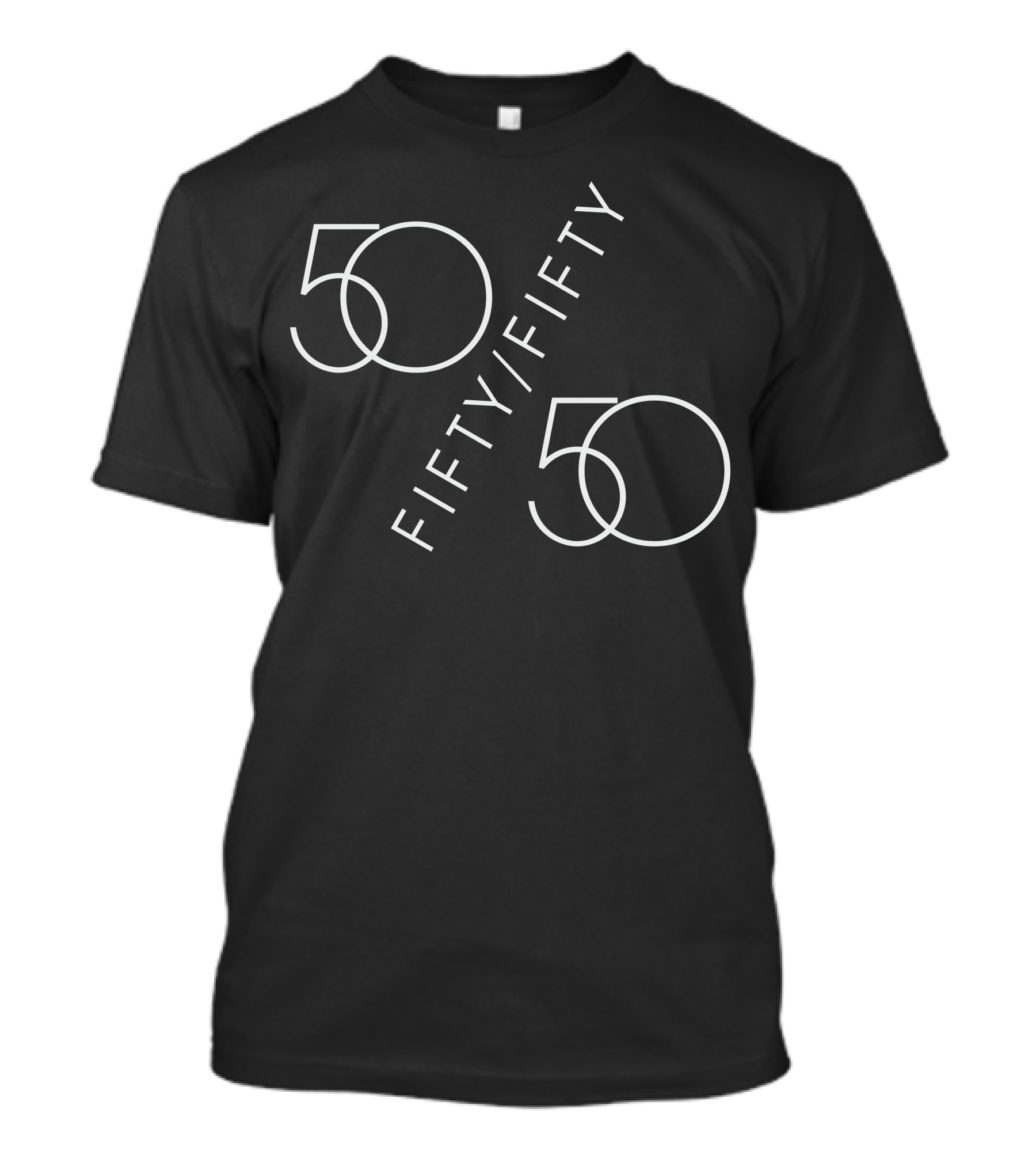 Fifty Fifty 50/50 Minimalist Overlapping Circles T-Shirt