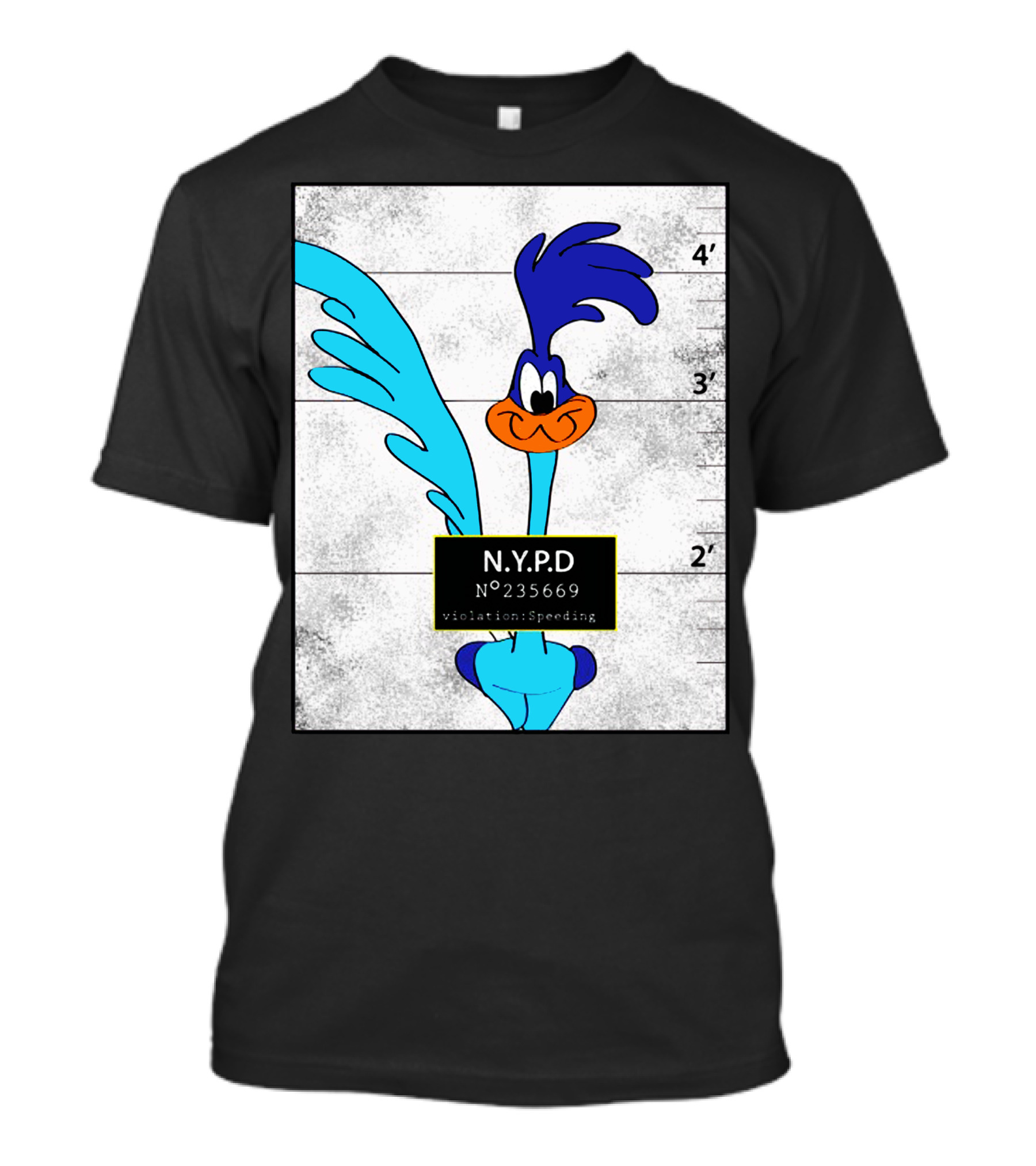 N.Y.P.D Roadrunner No 235669 Violation Speeding Mugshot T-Shirt