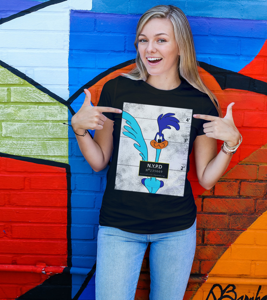 N.Y.P.D Roadrunner No 235669 Violation Speeding Mugshot T-Shirt