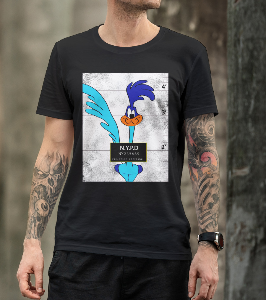 N.Y.P.D Roadrunner No 235669 Violation Speeding Mugshot T-Shirt