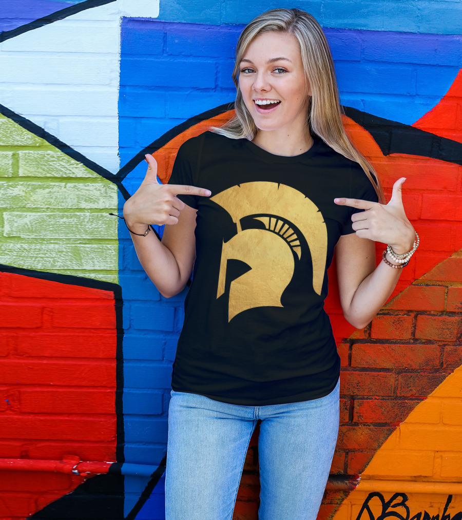 Spartan Gold Helmet Emblem T-Shirt