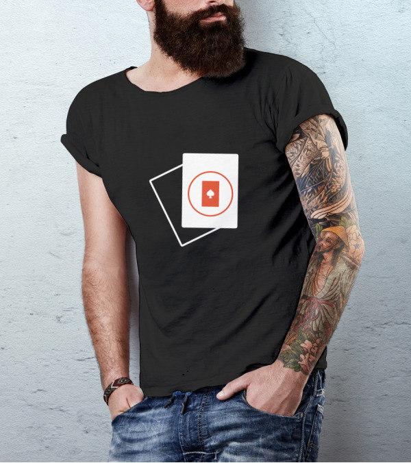 Squares Spade Card T-Shirt
