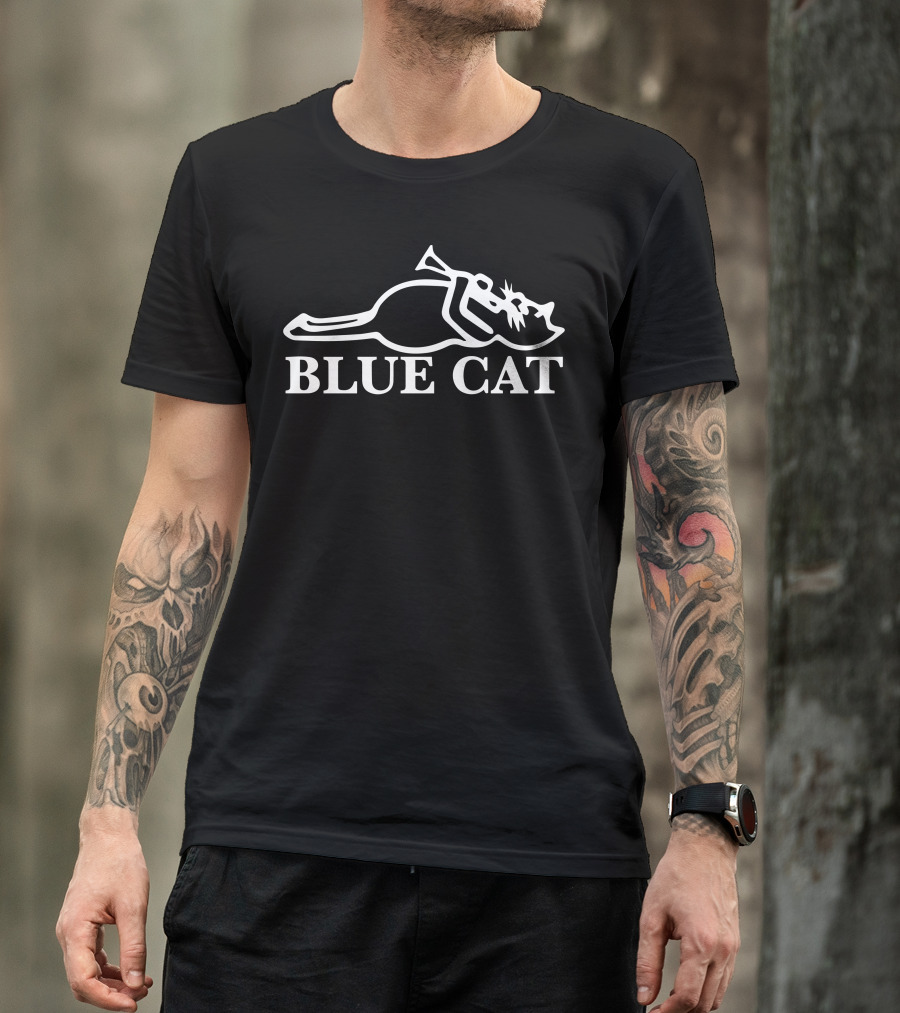 Blue Cat Saxophone Player T-Shirt