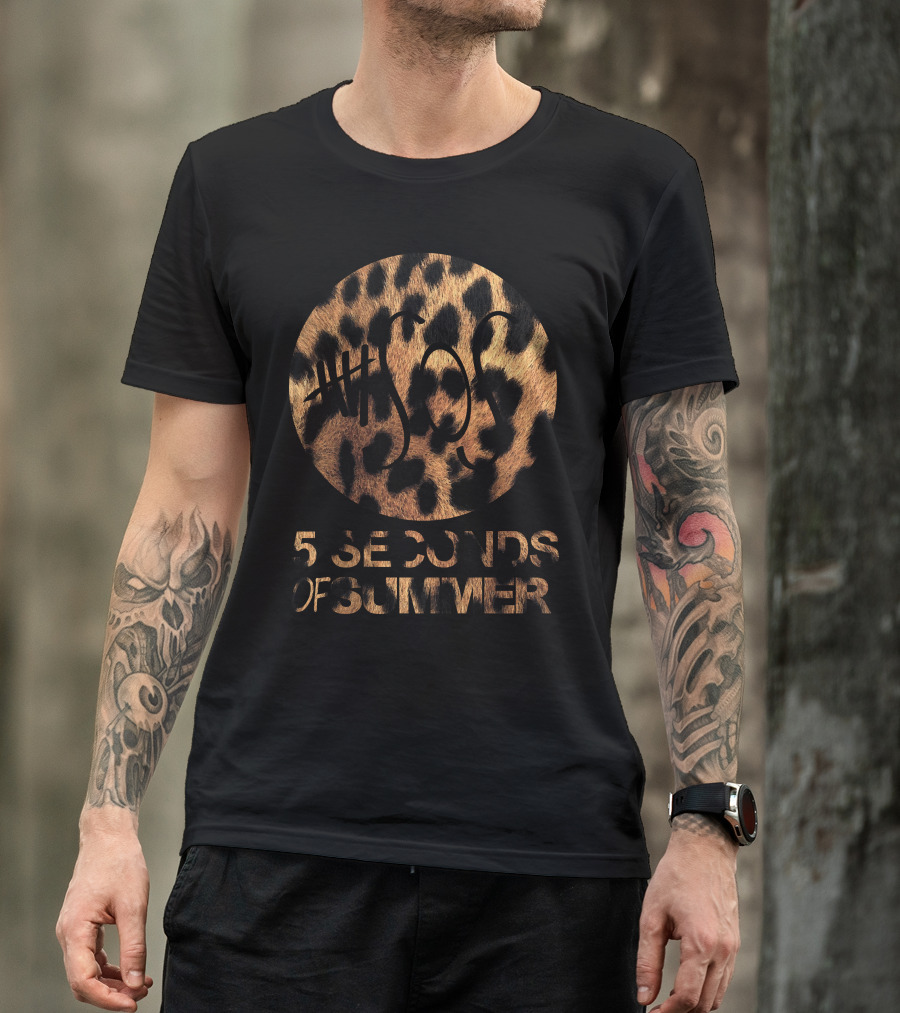 5 Seconds Of Summer 5SOS Cheetah Print T-Shirt