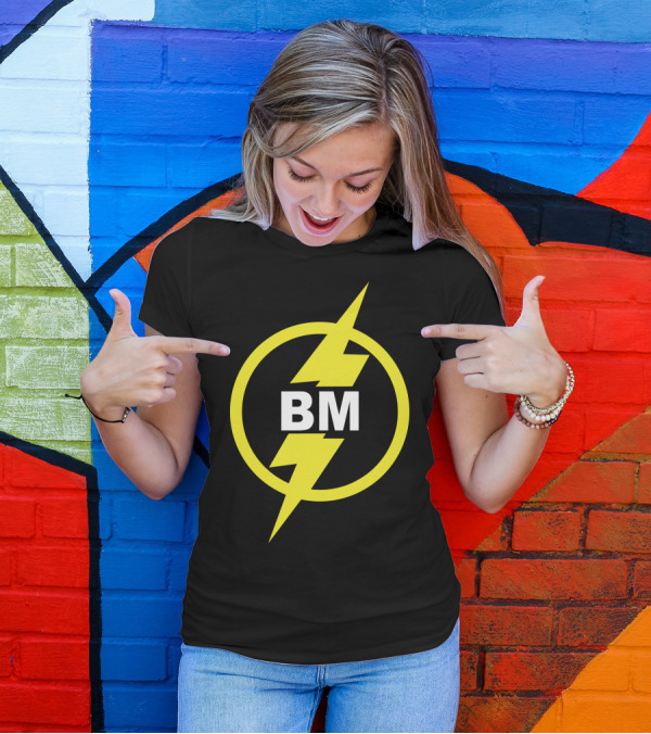 Best Man Bachelor Party Vegas Vintage BM Logo Lightning Bolt T-Shirt