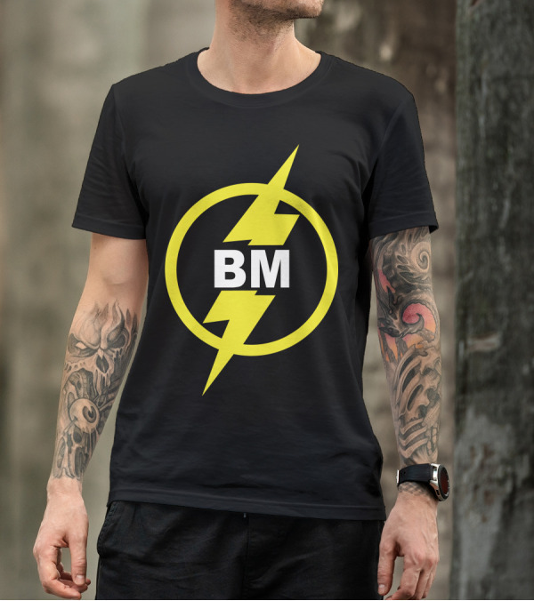 Best Man Bachelor Party Vegas Vintage BM Logo Lightning Bolt T-Shirt