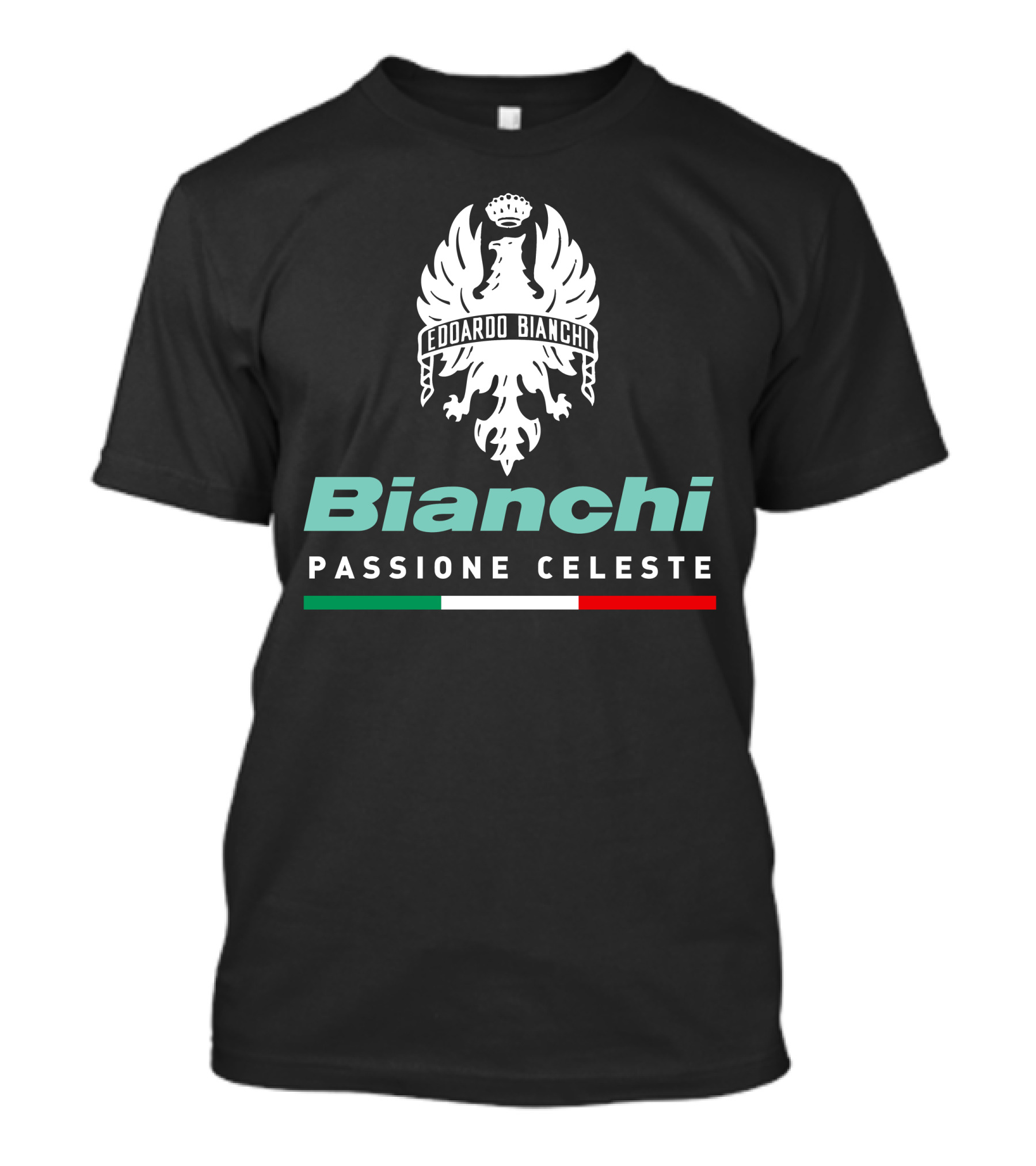 Bianchi Edoardo Bianchi Passione Celeste Italian Flag Emblem T-Shirt