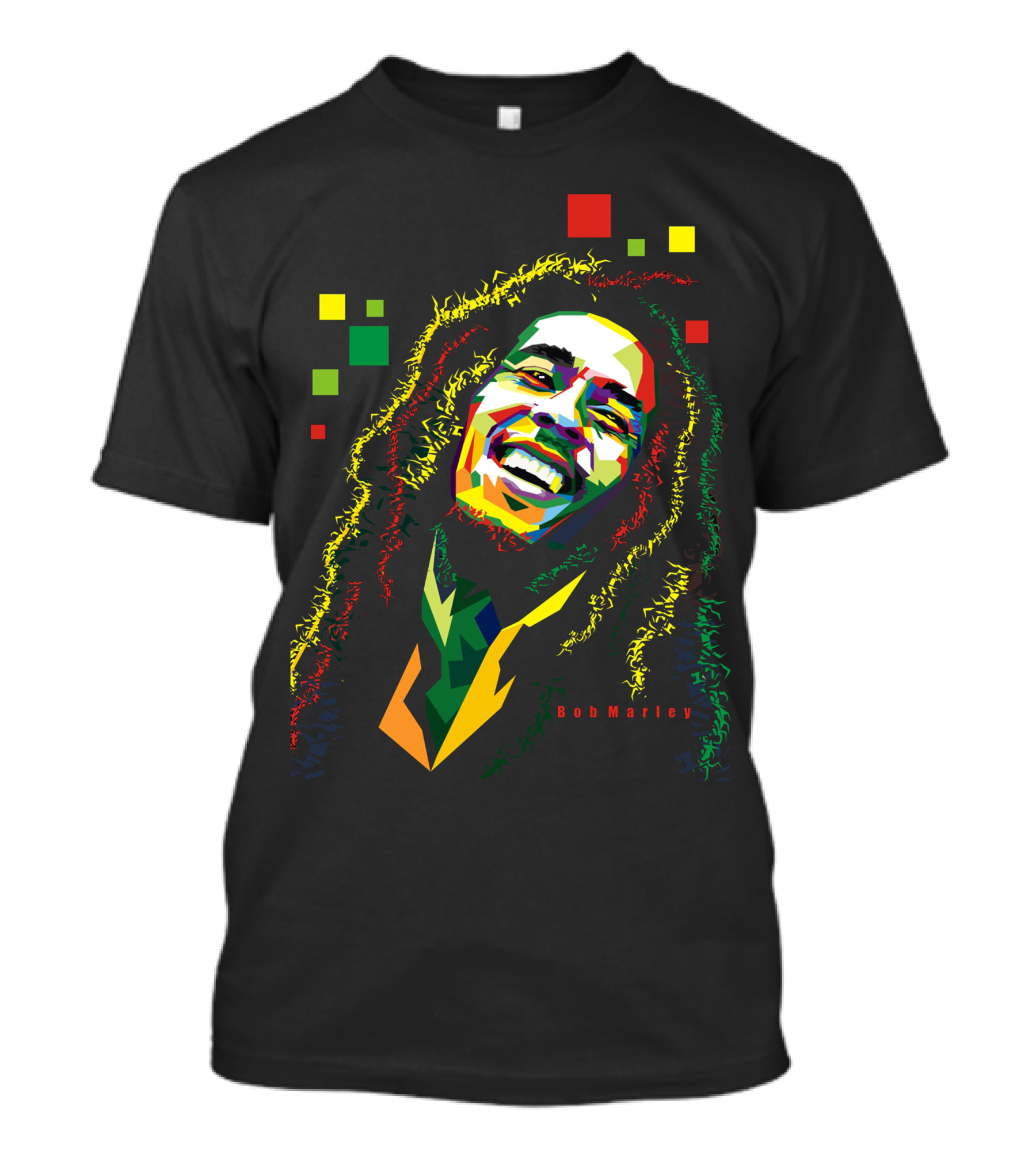 Bob Marley Rasta Way In Vibrant Colorful T-Shirt