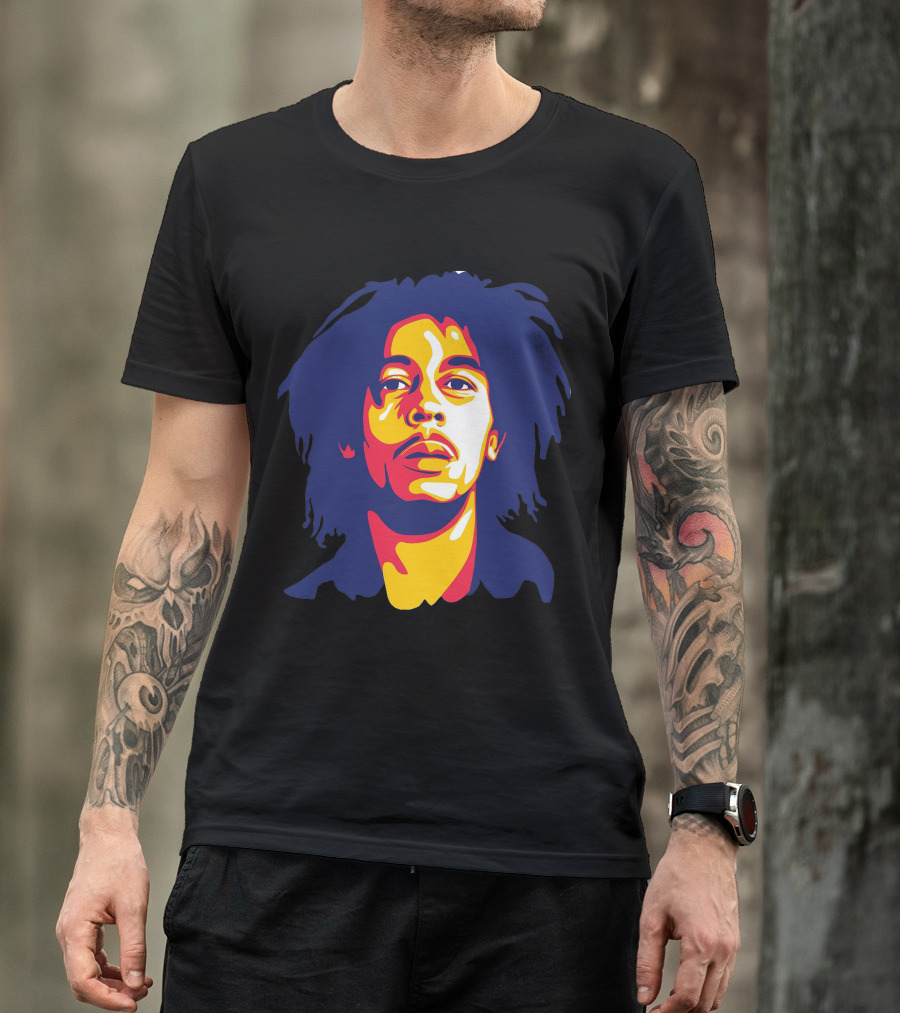 Bob Marley Young Reggae Legend Colorful T-Shirt