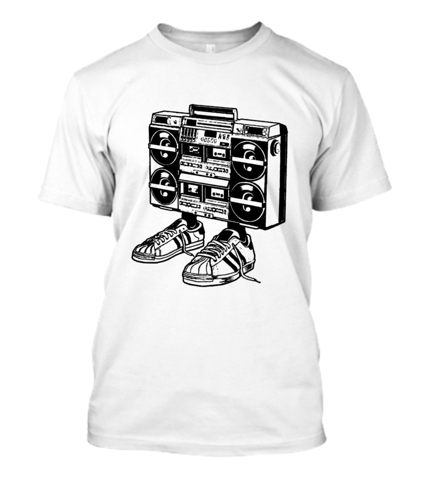 Boom Box Eighties Retro Sneakers T-Shirt