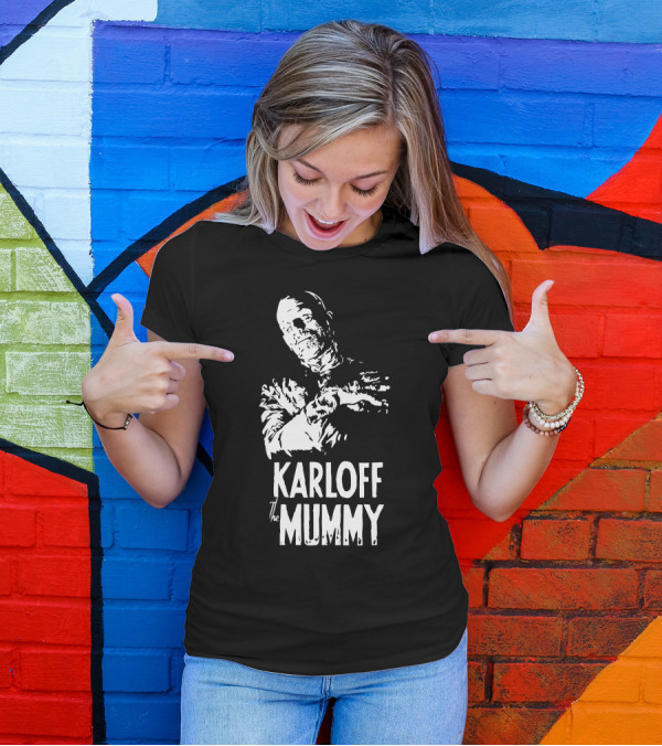 Karloff The Mummy Classic Horror Icon Image T-Shirt
