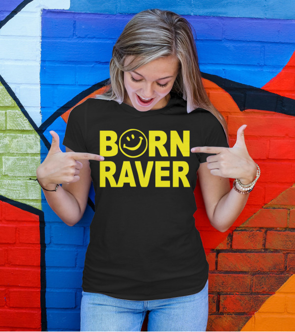 BORN RAVER Smiley Face T-Shirt