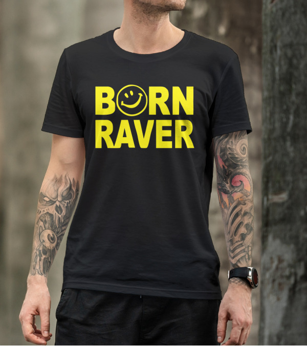 BORN RAVER Smiley Face T-Shirt