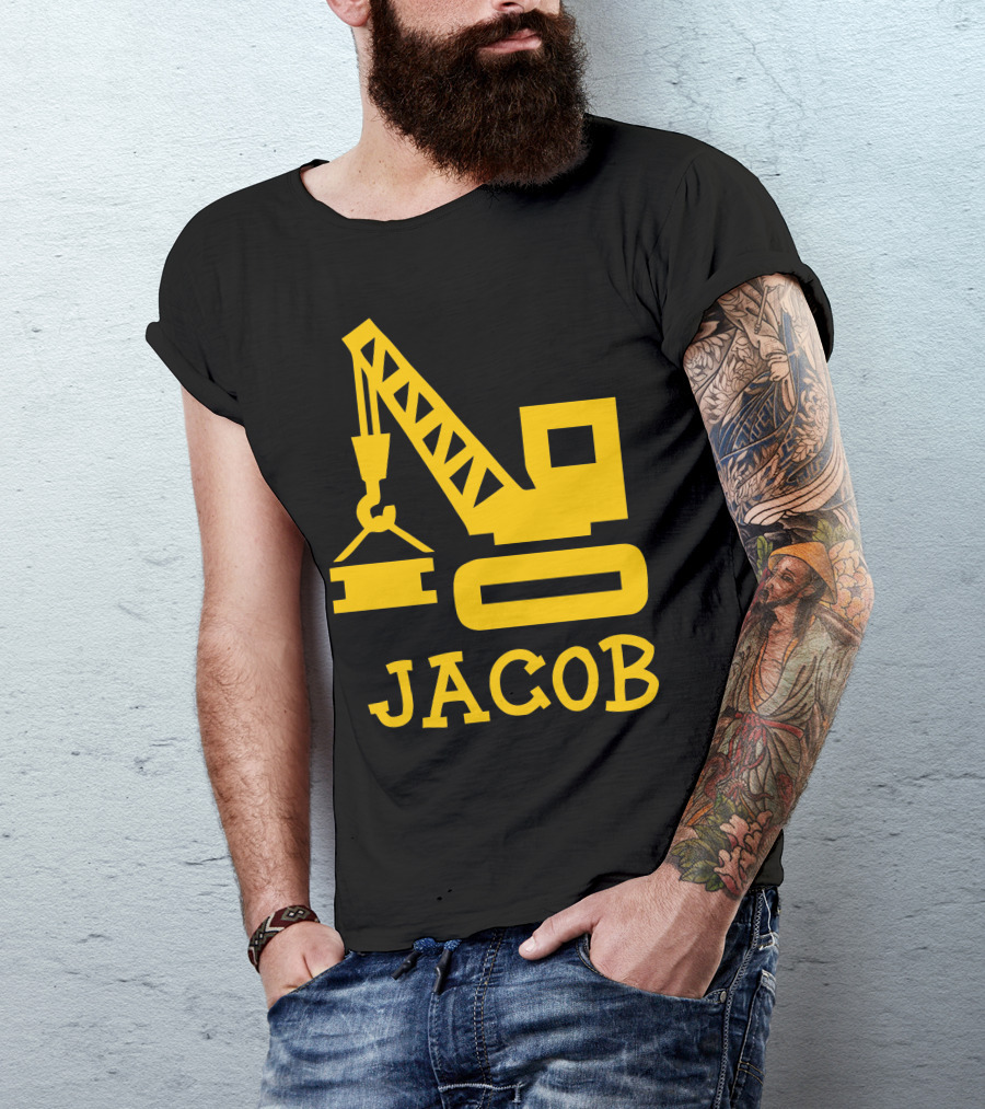Jacob Boys Construction Crane T-Shirt