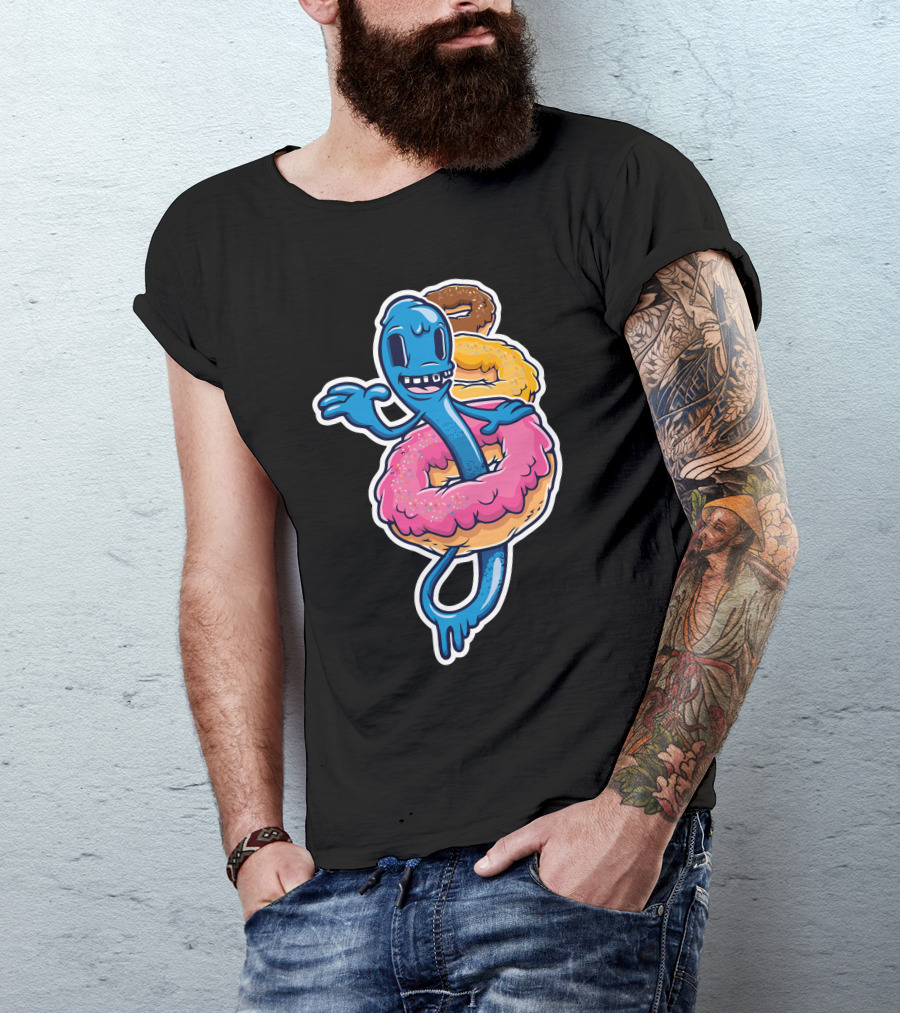 Bubblegum Donuts Creature With Colorful Donuts T-Shirt