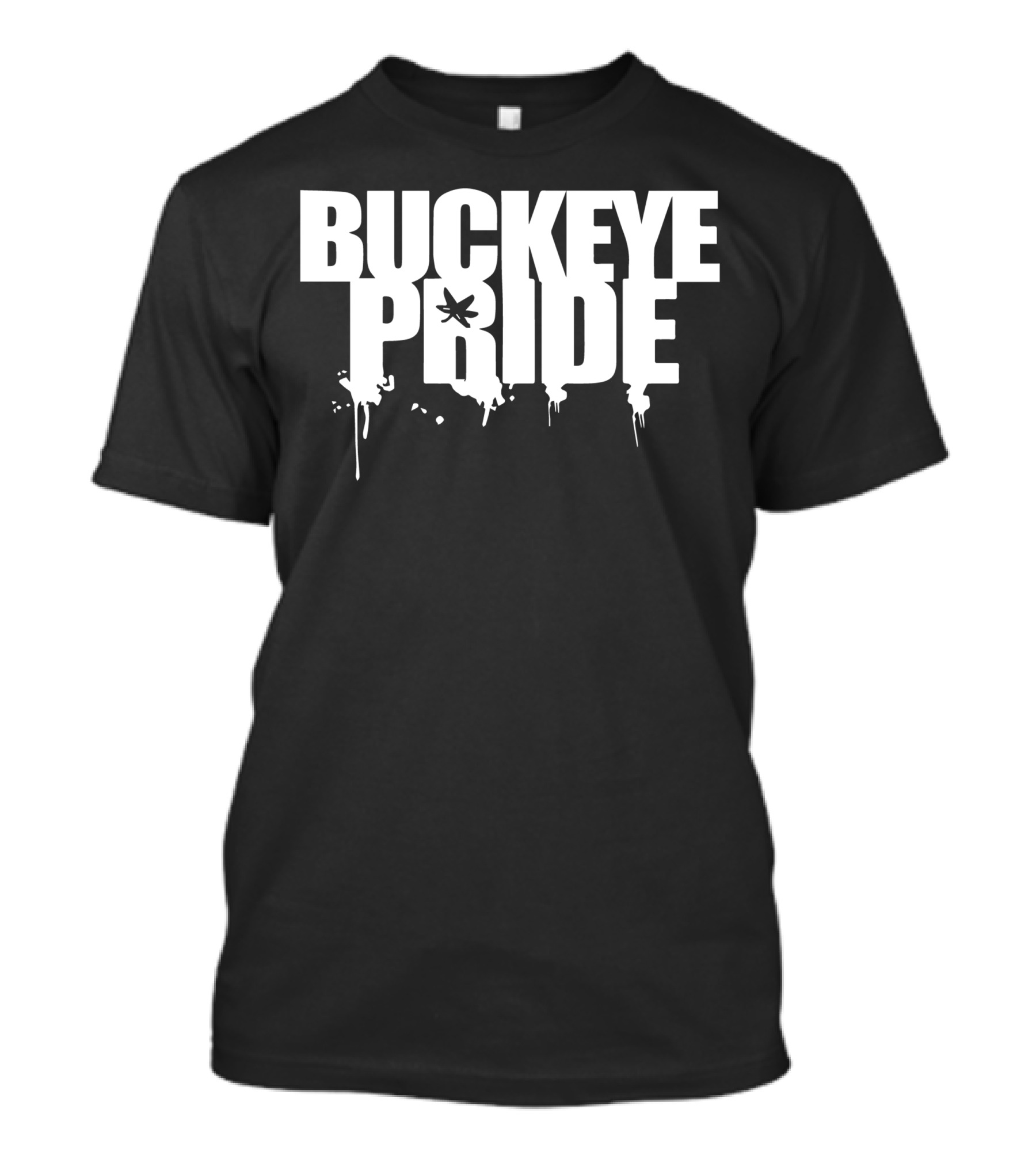 Buckeye Pride Bold Dripping Text With Leaf T-Shirt