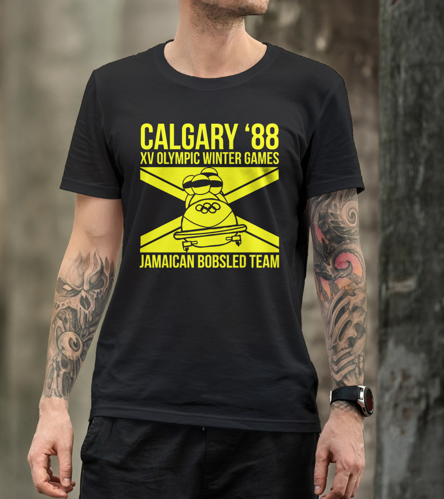 CALGARY '88 XV Olympic Winter Games Jamaican Bobsled Team T-Shirt