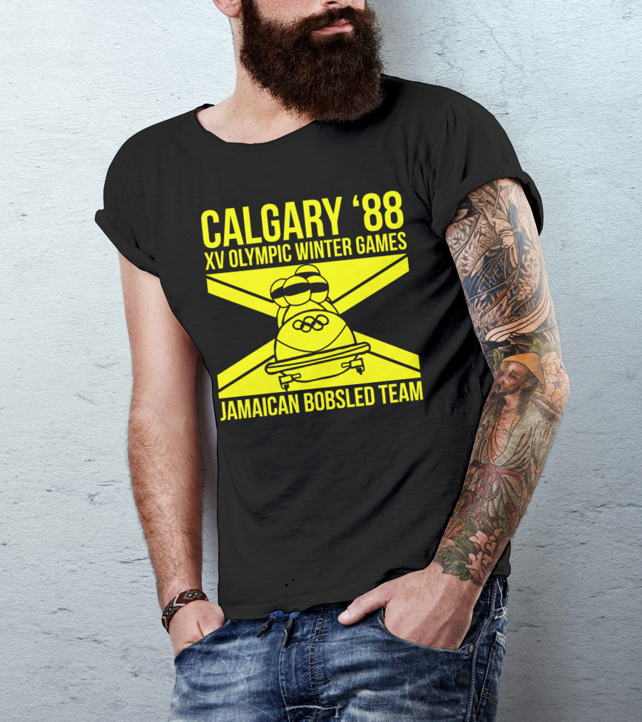 CALGARY '88 XV Olympic Winter Games Jamaican Bobsled Team T-Shirt