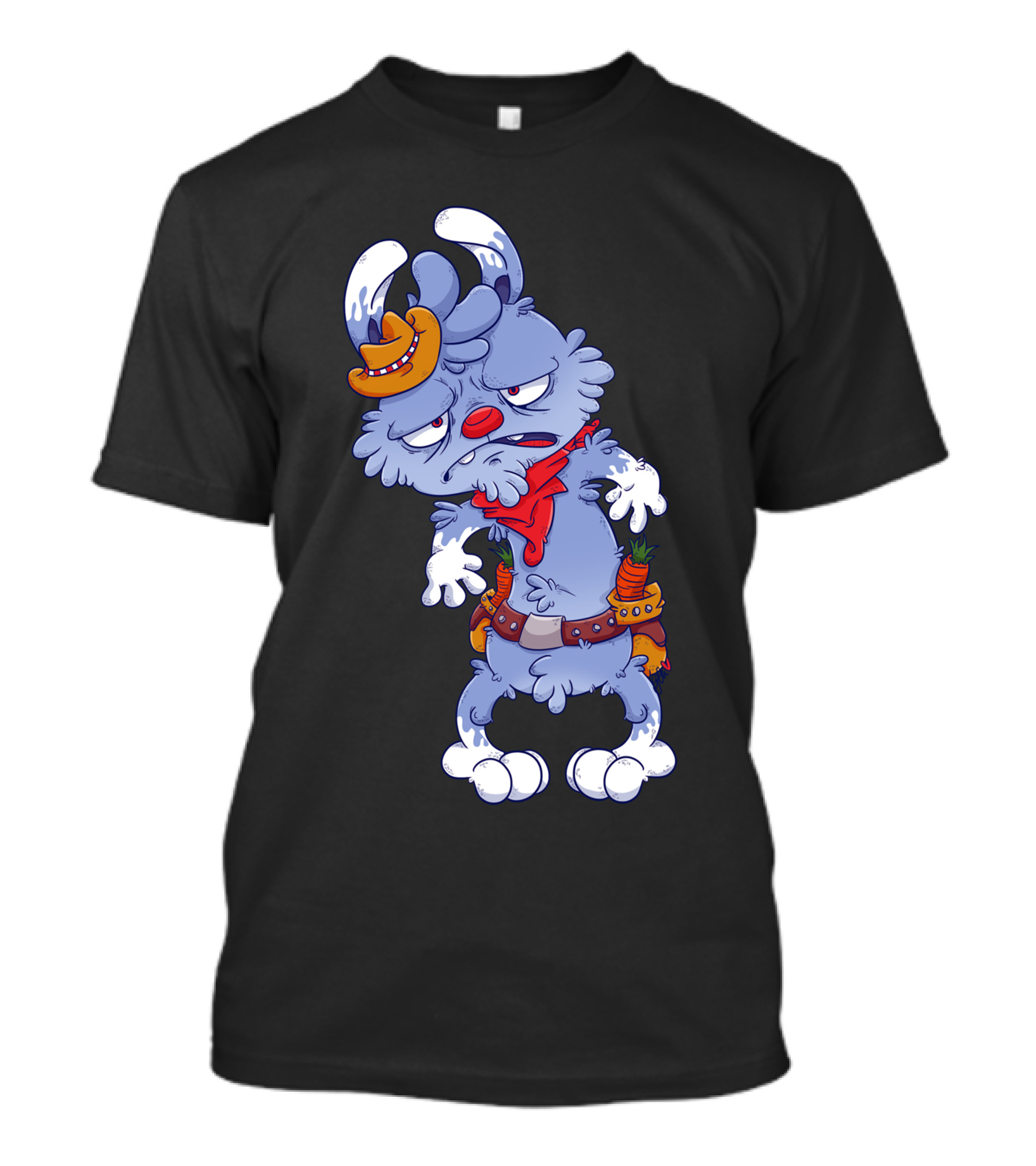 Grumpy Cowboy Bunny With Carrot Ammo T-Shirt