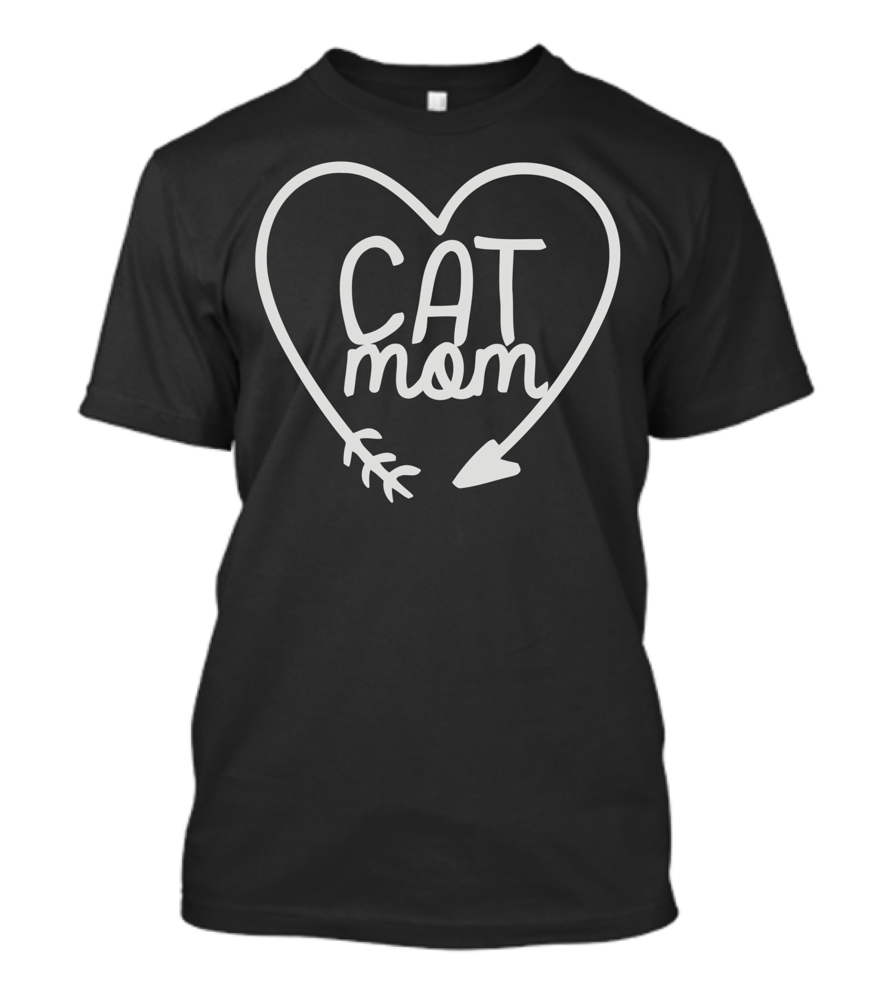 Cat Mom Heart With Arrow T-Shirt