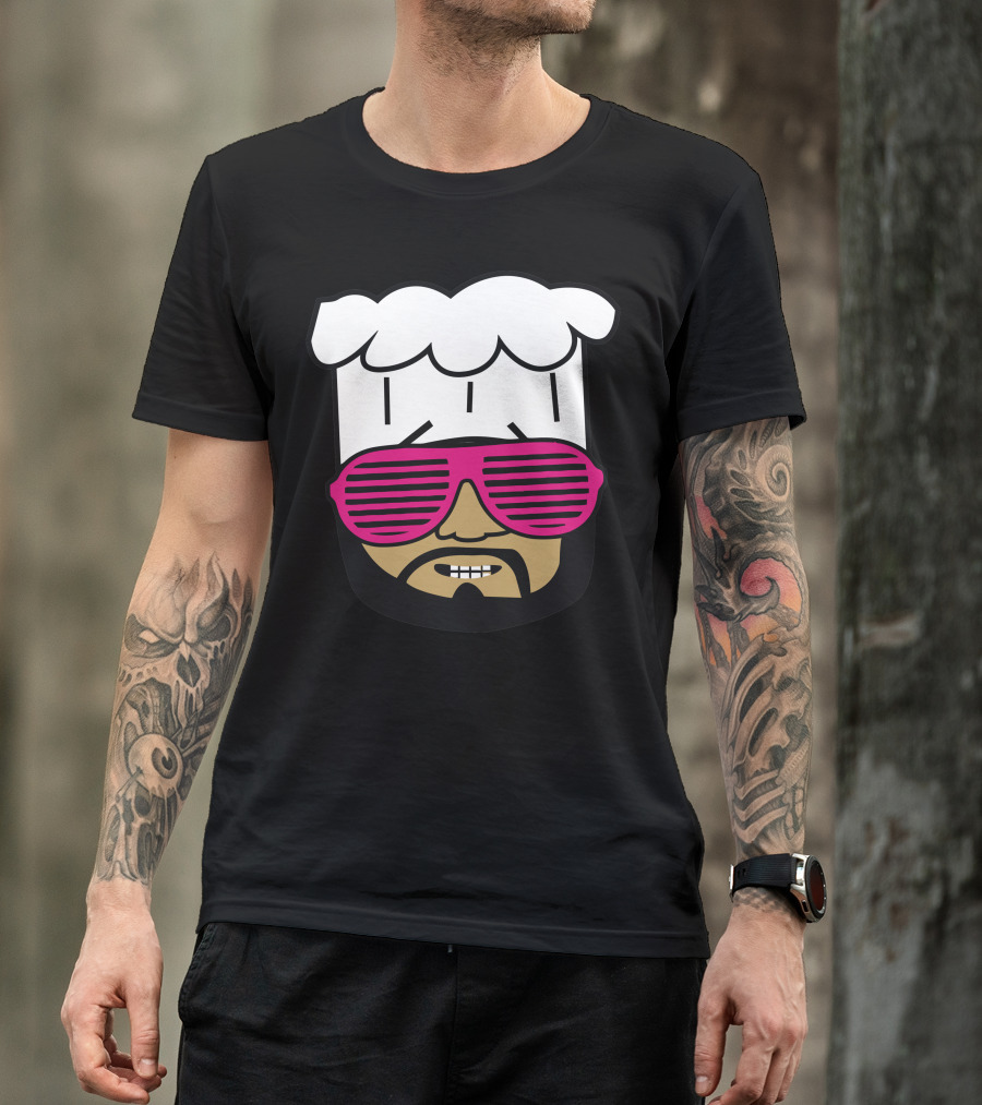 Chef Cool Geek Pink Shutter Shades T-Shirt
