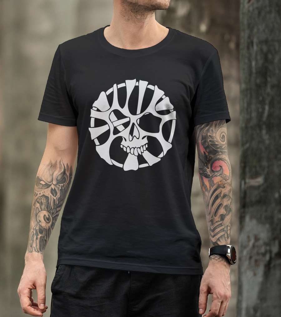 Chewingskull Bicycle Cog Skull T-Shirt