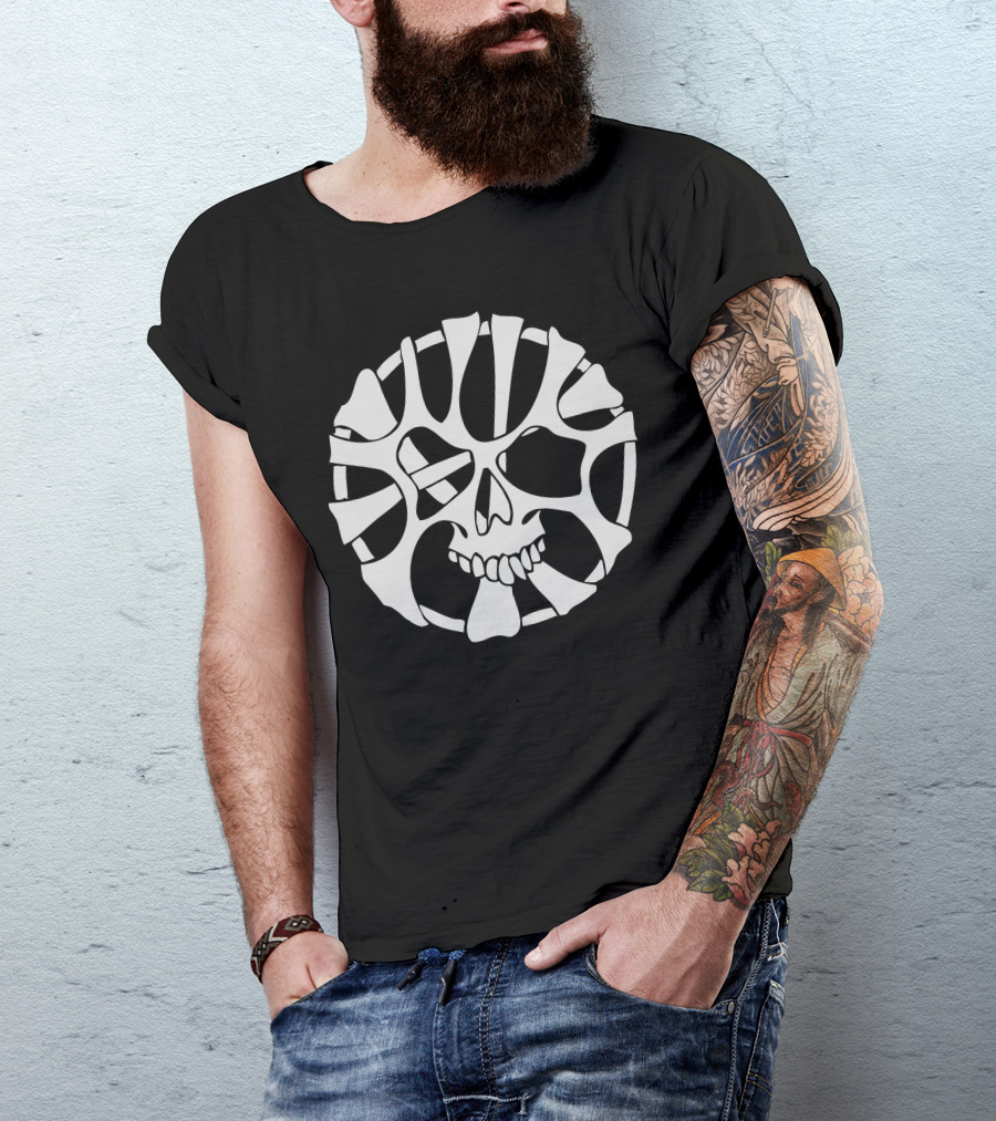 Chewingskull Bicycle Cog Skull T-Shirt