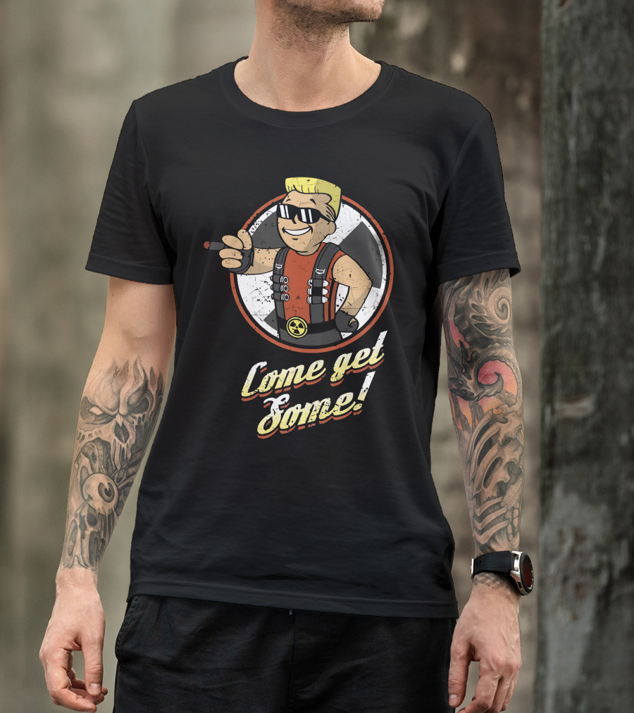 Come Get Some Retro Action Hero With Sunglasses And Cigar T-Shirt