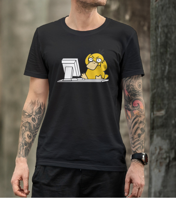 Psyduck At Computer Desk T-Shirt