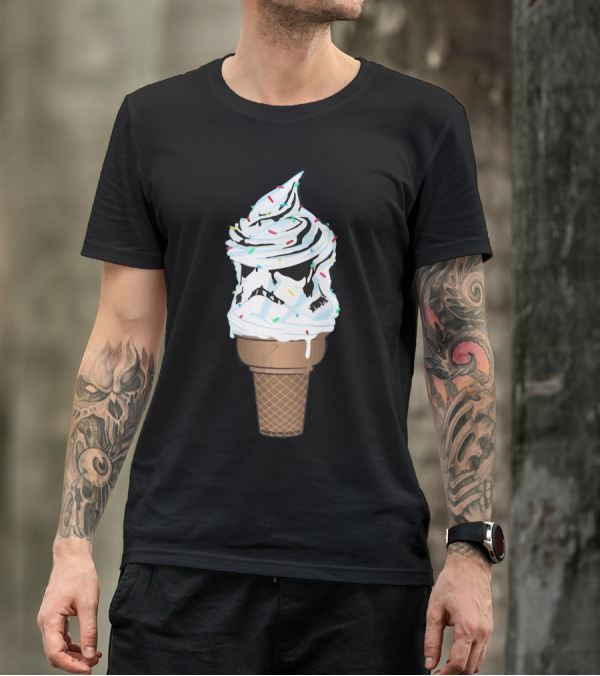 Cone Trooper Ice Cream Sprinkles Storm Trooper Mashup T-Shirt